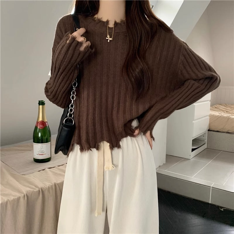Sweater Women's Outer Design Short Top