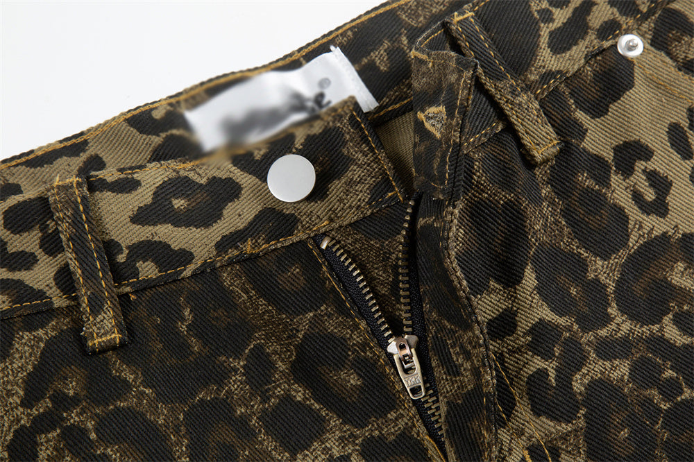 Leopard Print Cutting Pants For Men