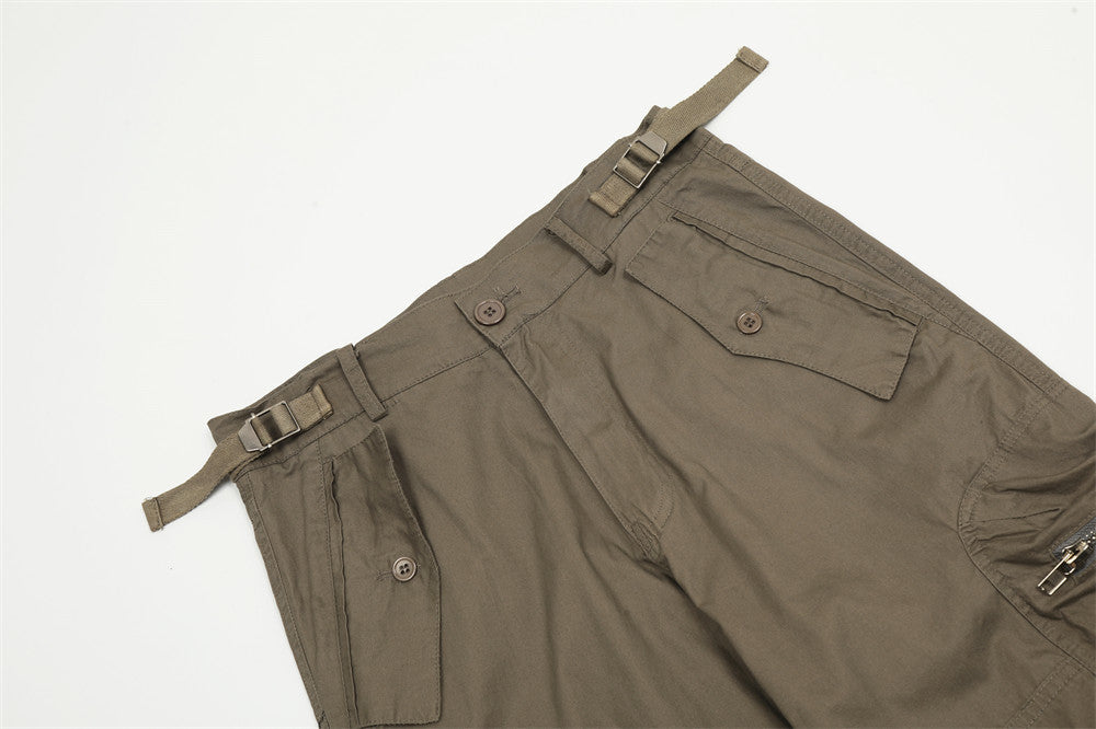 Multi-pocket Pleated Workwear Casual Pants Men