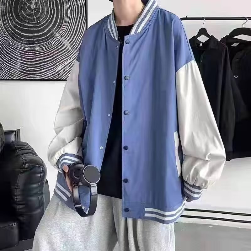Men's Fashion Loose Color Matching Sports Jacket