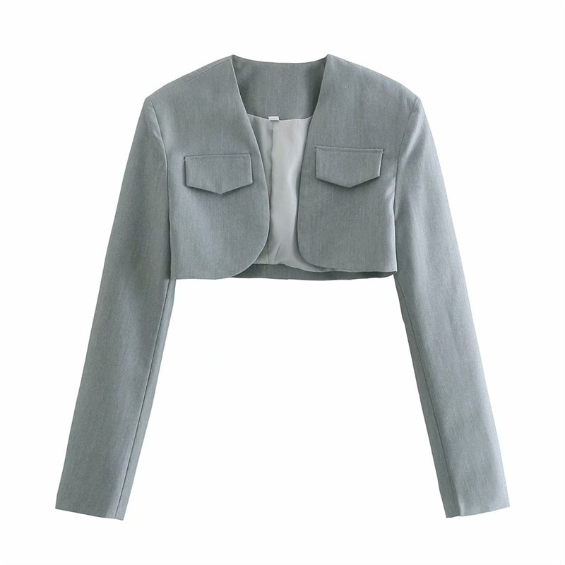 Retro Fried Street Fashion Suit Short Coat Waistcoat High Waist Pleated Skirt