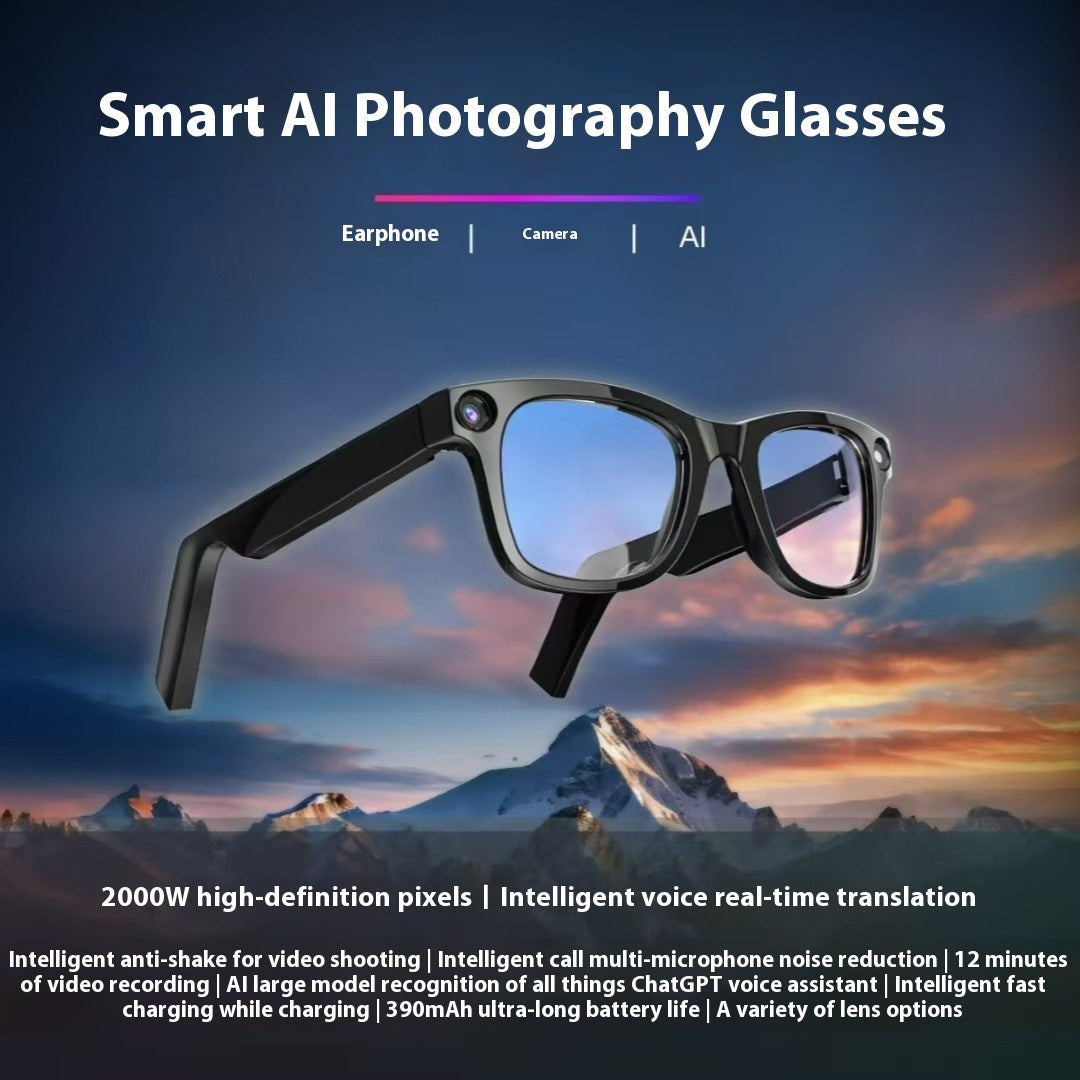 AI Shooting Smart Glasses Strap Camera HD Anti-shake Shooting