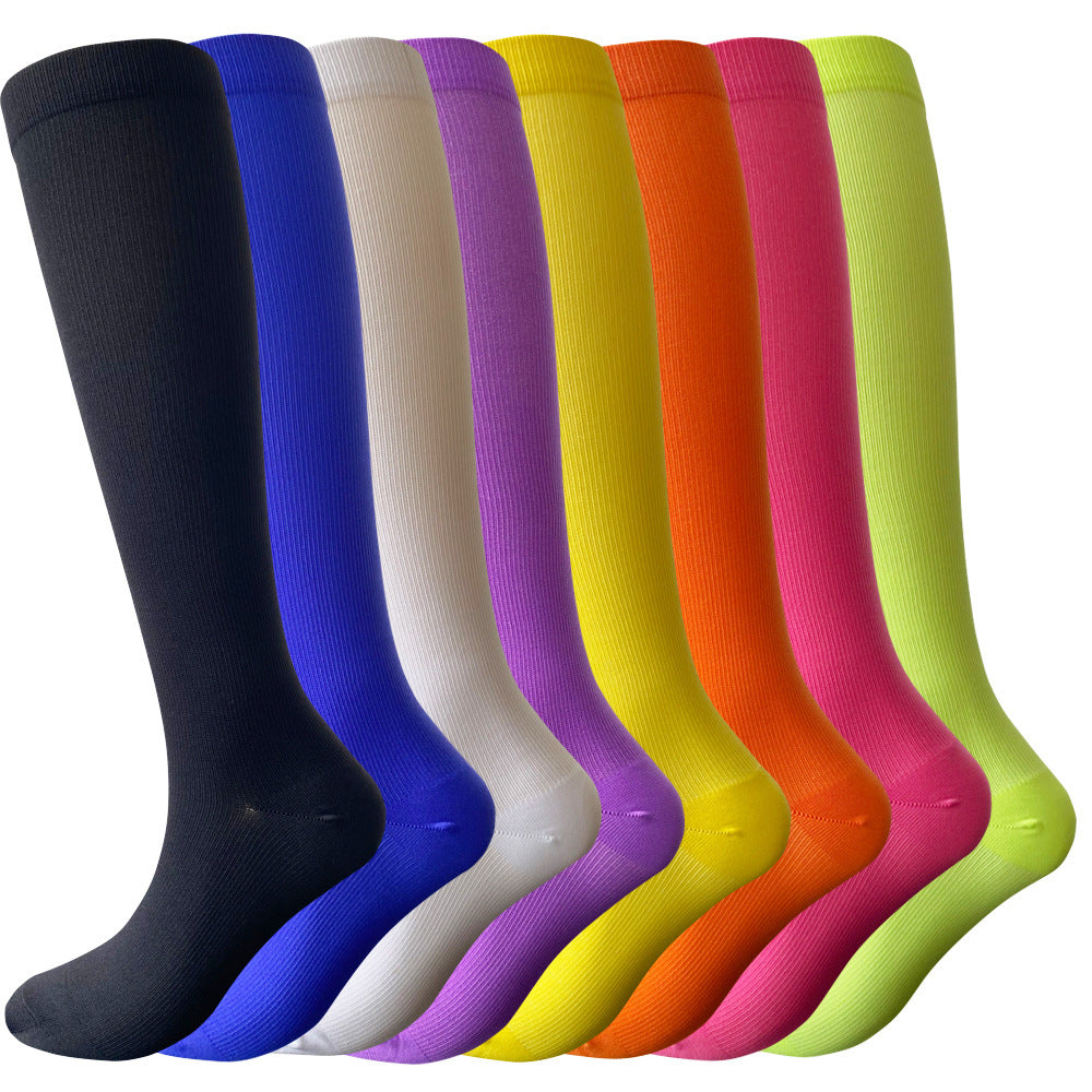 Solid Color Sports Compression Stockings Fitness Running Stockings