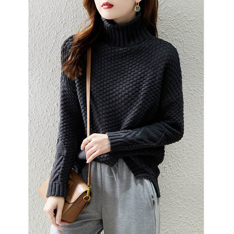Retro Turtleneck Loose Long-sleeved Sweater