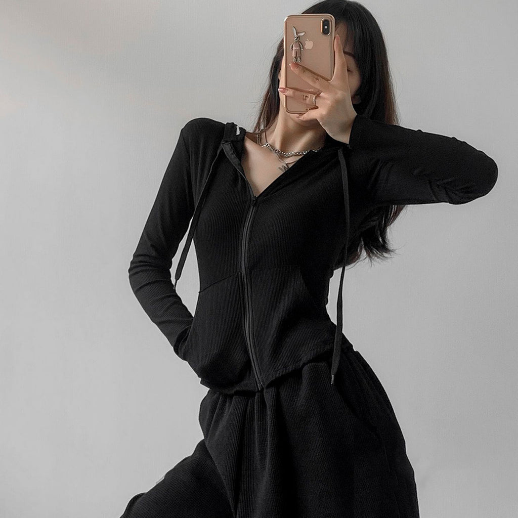 Women's Summer Slim-fit Hood Cardigan Thin Sports Jacket Yoga Clothing Top