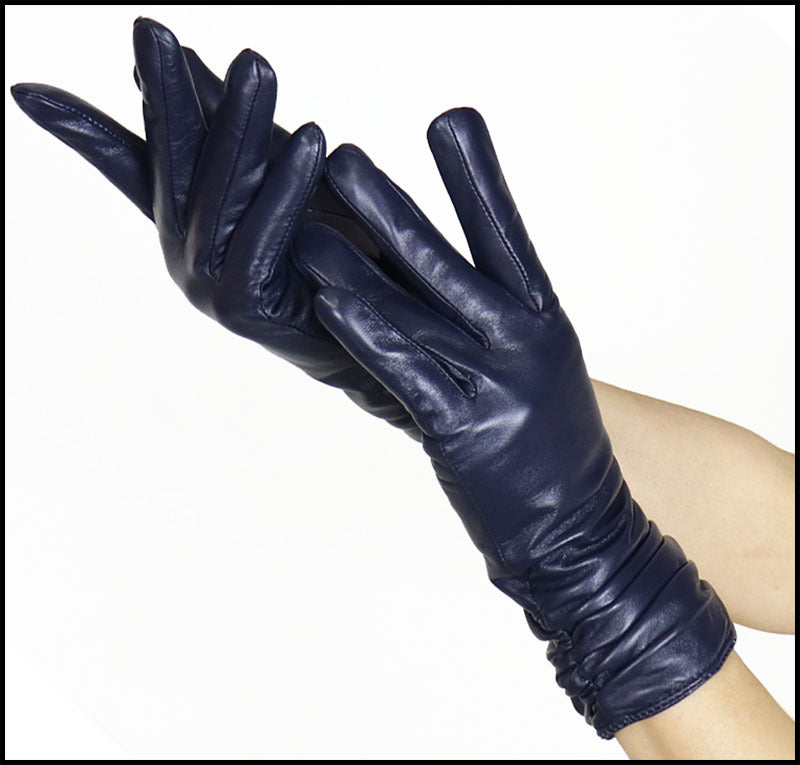 High-end Women's Sheepskin Gloves Leather Extended