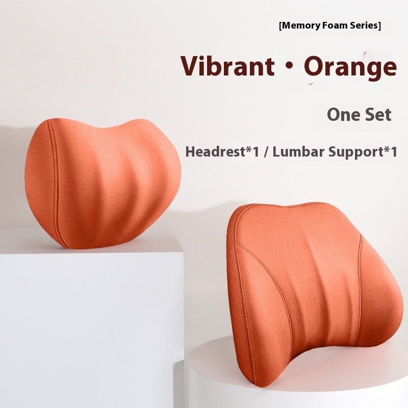 Suede Memory Foam Headrest Lumbar Support Pillow Cloud Feeling Slow Rebound