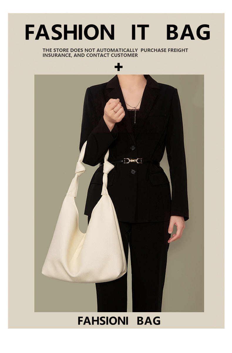 Soft Leather Tote Big Bag Fashion Simple Shoulder Bag