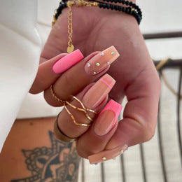 24 Pieces Nail Art High Fashion Simple Rhinestone Butterfly Flower Cow Wear Nail