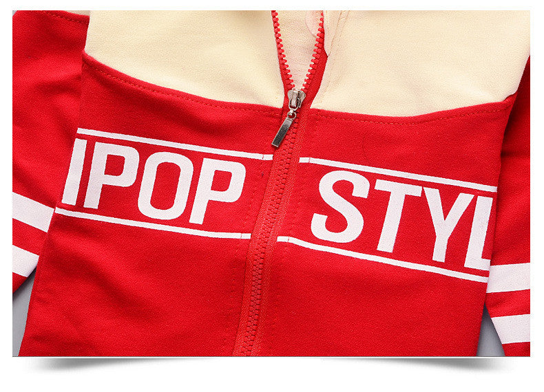 Casual 1-5 Year Old Cartoon Alphabet Children's Suit With Hood