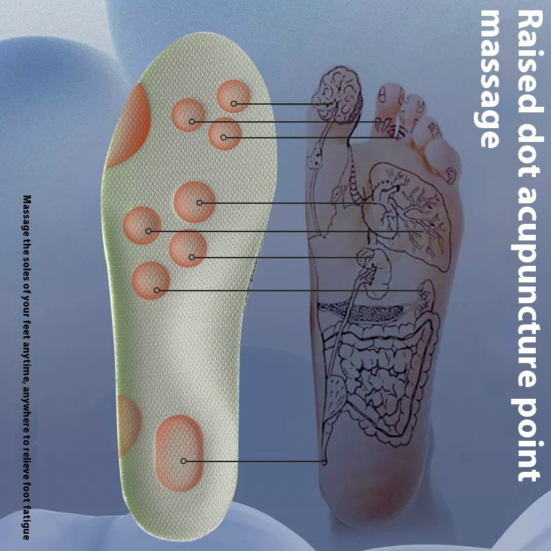 Insole No Tired Foot Arch Massage Sweat Absorbing And Deodorant Antibacterial