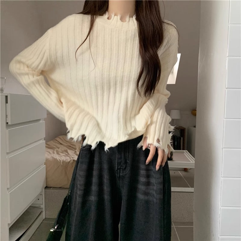 Sweater Women's Outer Design Short Top