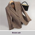 Women's Woolen Quilted Suit Jacket Thick Suit