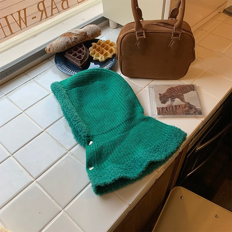 Warm Trendy Cool Knitted Hat Fashion Scarf Warm Pullover Cap