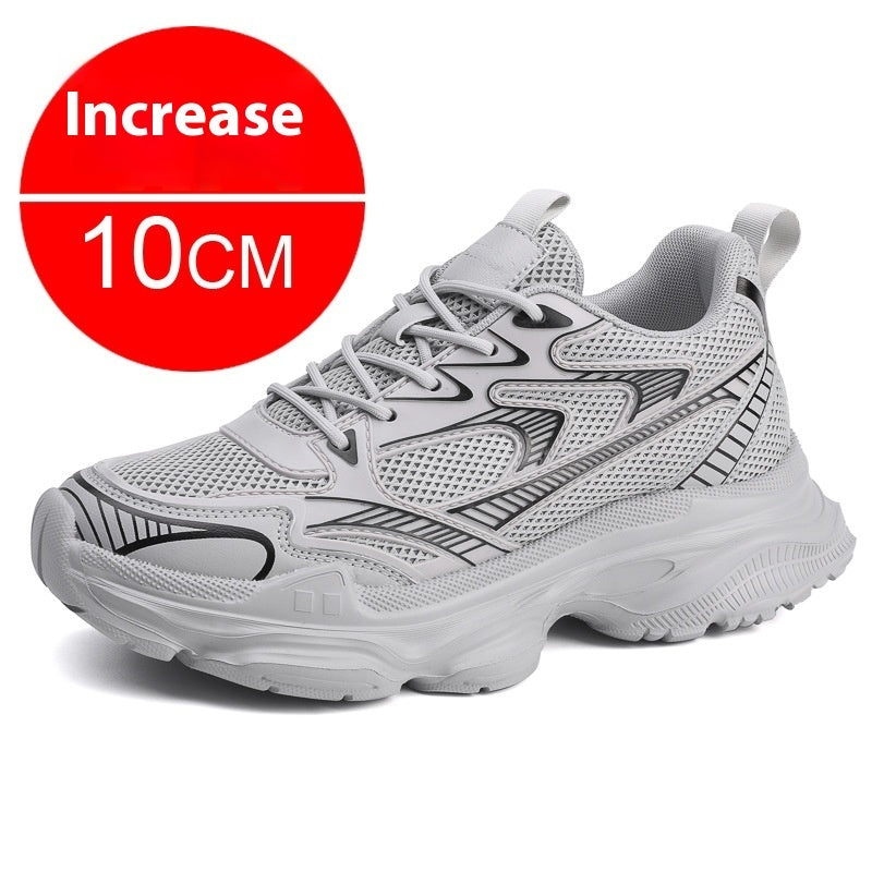 Casual Breathable Clunky Sneakers Platform Height Increasing Shoes