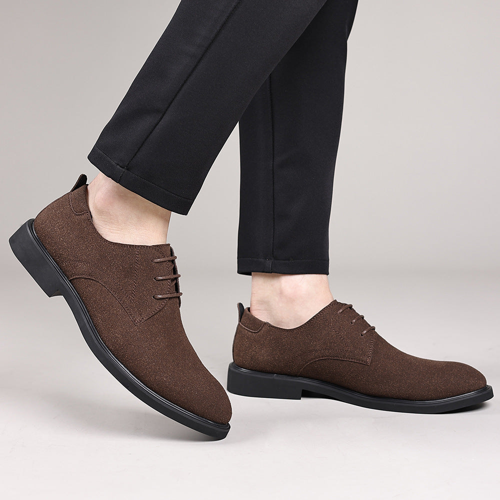Fashion British Suede Leather Work Shoes Men