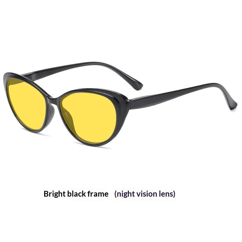 Retro Cat-eye Night Vision Blue Light Blocking Sunglasses For Men And Women