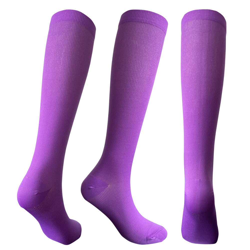 Solid Color Sports Compression Stockings Fitness Running Stockings