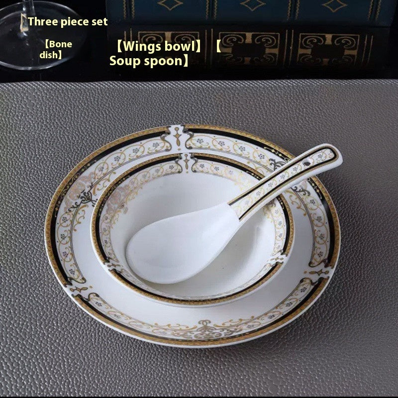 Hotel Table Setting Ceramic Dishes Suit