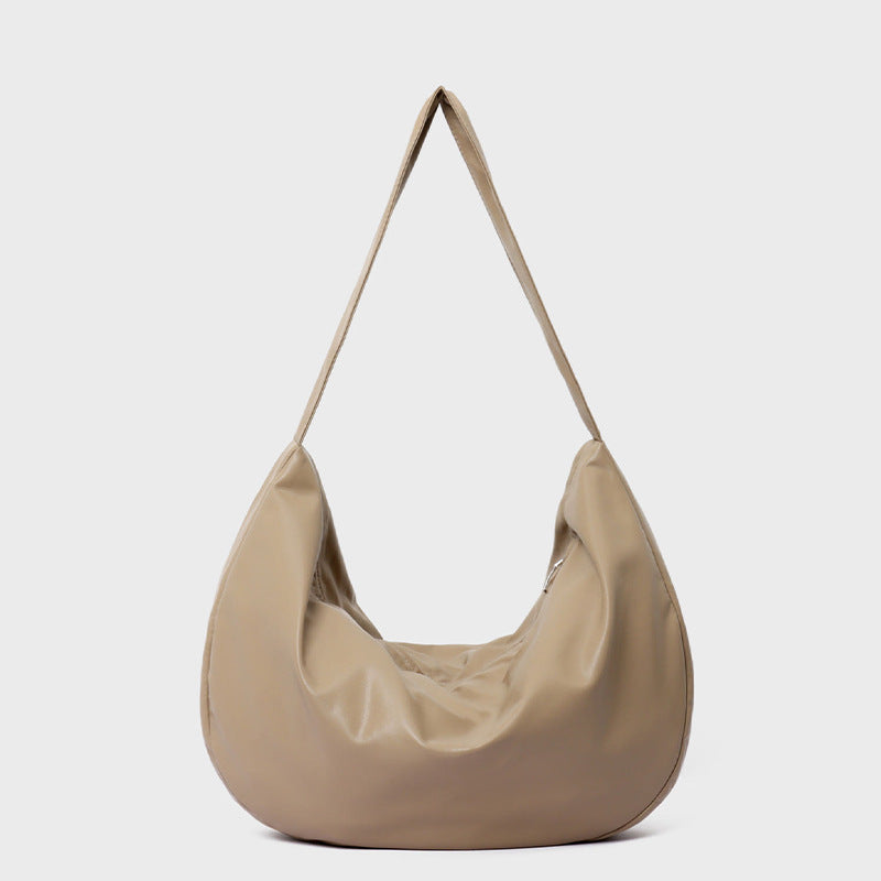 Casual Soft Leather Large Capacity Shoulder Crossbody Tote Bag