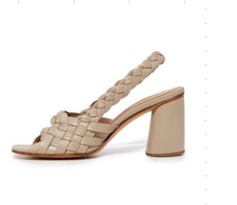 European And American Style Fish Mouth Braid With Sleeves For Ladies High Heels