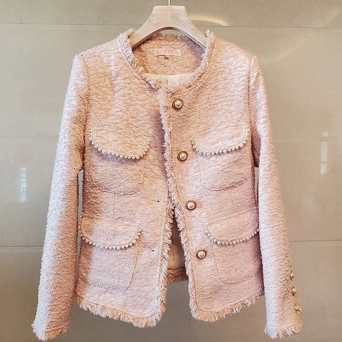 Women's Short Coat With Fringed Fringe