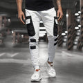 Men's Casual Sports Woven Pocket Panel Tie-Up Casual Pants