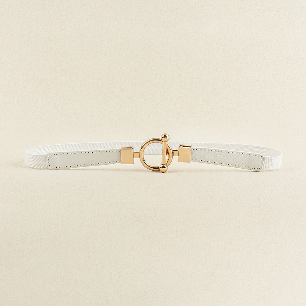 Women's Thin Waistband Elastic Elastic Stretch Metal Buckle With Jacket Blouse Commuter Waist Trim