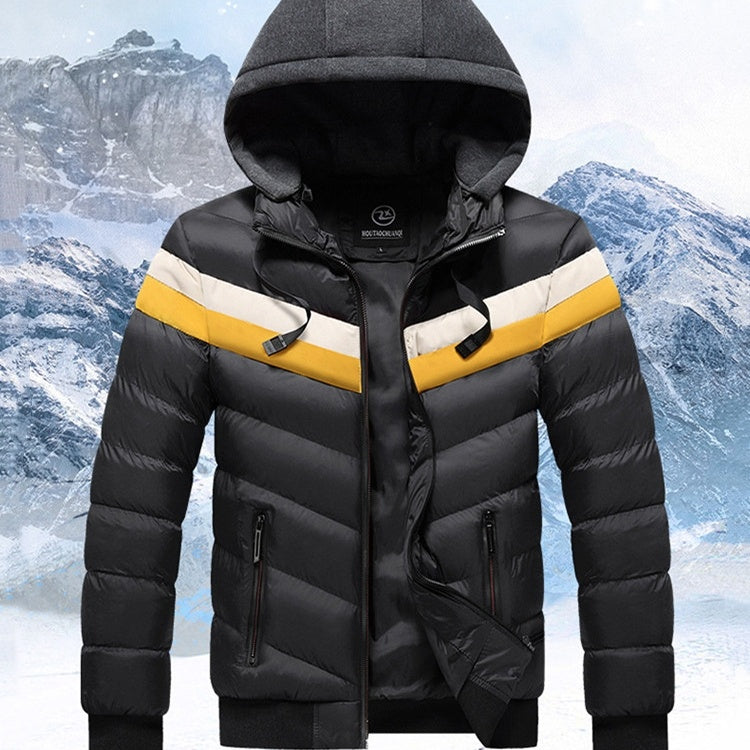 Men Winter Casual Plus Size Hooded Jacket