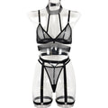 Women's Fashionable See-through Comfortable Halter Three-piece Set