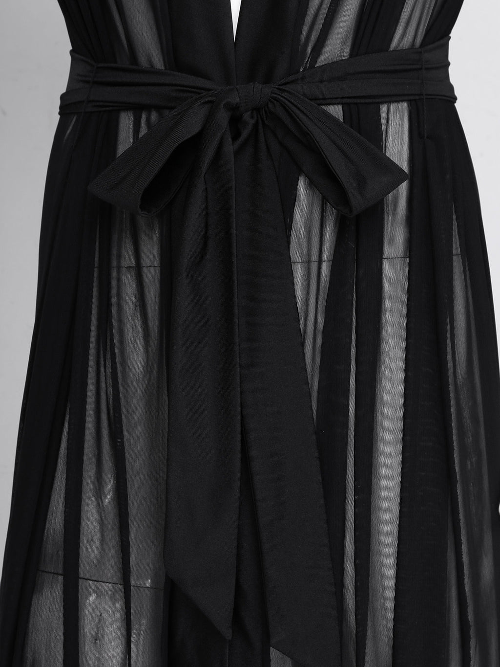 Men's Long Shirt Transparent Cape Slit Cardigan