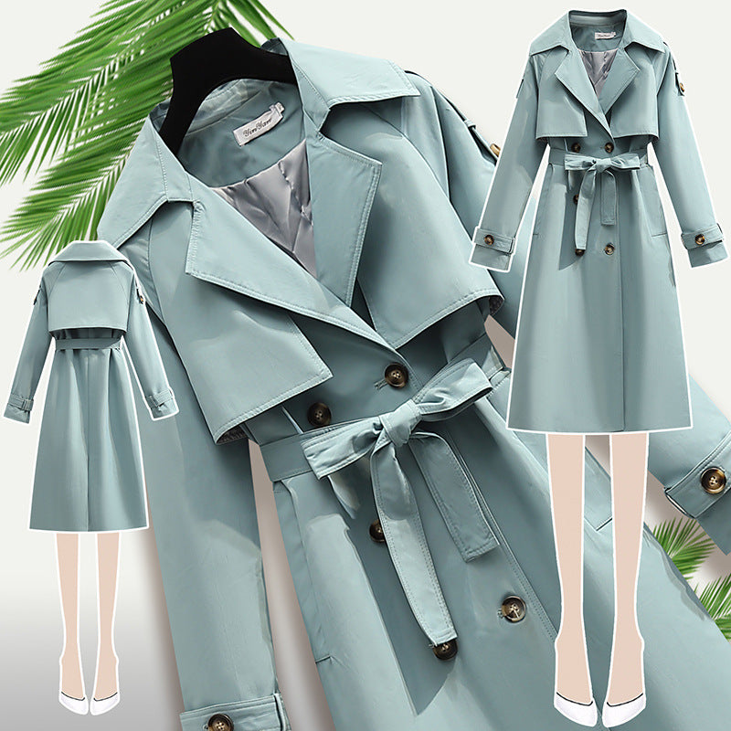 Women's New Small Mid-length Windbreaker Jacket