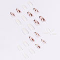 Nude Transparent Jade Leopard Print Wear Manicure Removable Fake Nails