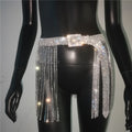 High Grade Belt Buckle With Diamond Fringe Skirt