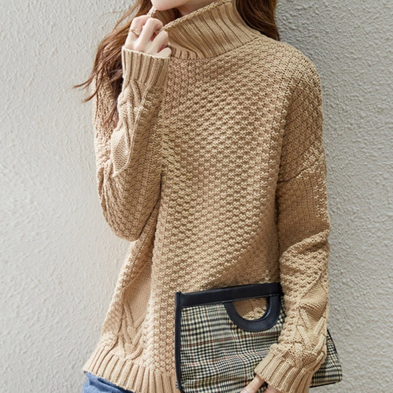 Retro Turtleneck Loose Long-sleeved Sweater
